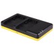 Dubbel-lader voor 2 camera accu's Sony NP-FH70 en NP-FH100